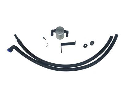 J&L Oil Separator Co - J&L Oil Separator 3.0 Driver Side Mounted Oil Separator Silver 3037D-C