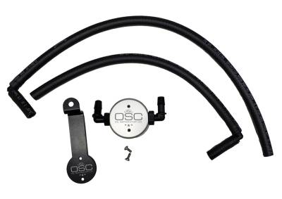 J&L Oil Separator Co - J&L Oil Separator 3.0 Driver Side Mounted Oil Separator Silver 3107D-C