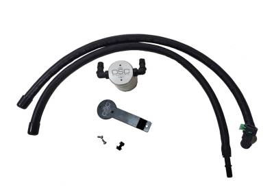 J&L Oil Separator Co - J&L Oil Separator 3.0 Driver Side Mounted Oil Separator Silver 3055D-C