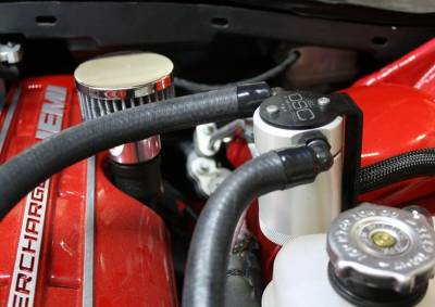 J&L Oil Separator Co - J&L Oil Separator 3.0 Driver Side Mounted Oil Separator Silver 3060D-C