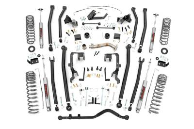 Rough Country Suspension Systems - Rough Country 78630A 4" Suspension Lift Kit for 12-18 Jeep Wrangler JK 4DR 4WD