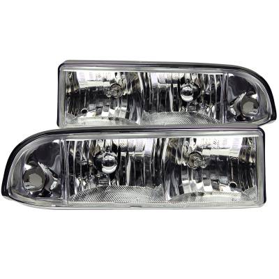 Anzo USA - Anzo USA 111014 Chrome Crystal Headlight for 98-04 S-10 Pickup/Blazer S-Series