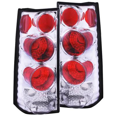 Anzo USA - Anzo USA Chrome Euro Clear Lens Taillight Set Express/Savana Vans 211088
