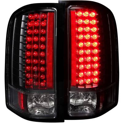 Anzo USA - Anzo USA Black LED Clear Lens Taillight Set Silverado Trucks 311081