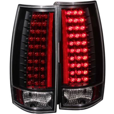 Anzo USA - Anzo USA Chrome LED Clear Lens Taillight Set Suburban/Tahoe/Yukon 311084