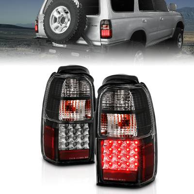 Anzo USA - Anzo USA 311099 Black LED Clear Lens Taillight Set for 01-02 Toyota 4Runner