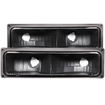 Anzo USA - Anzo 511053 USA Euro Clear Lens Turn Signal/Parking Lights Black for GM CK Truck