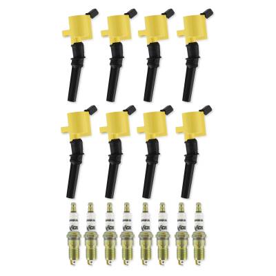 ACCEL - ACCEL 811432 Ignition Kit for 1998-2008 Ford 4.6L/5.4L/6.8L 2-valve Yellow 8PC