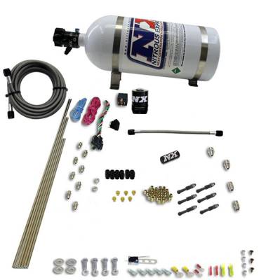 Nitrous Express - Nitrous Express 93066-10 6-Cyl Dry Direct Port Nitrous System 10lb Bottle