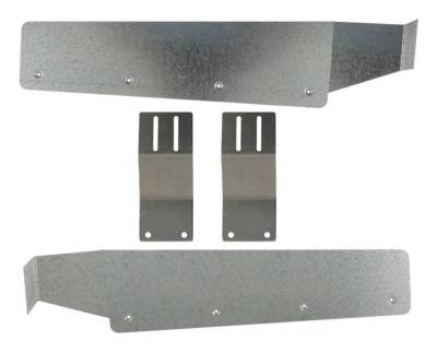 Gatorback - Gatorback 19" Rear Dually Mud Flap Brackets-Silver F350 Super Duty GB755009