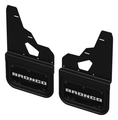 Gatorback - Gatorback Removable 12"x9" Black Front Mud Flaps Ford Bronco GCN406F2-BRW