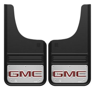 Gatorback - Gatorback 12"x23" Cut-Style Black Mud Flaps GMC Logo GB1223CUTGR-2