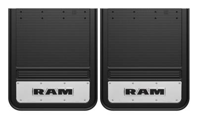 Gatorback - Gatorback 21"x24" Rear Dually Black Mud Flaps for Ram Text Logo GB2124RT