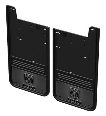 Gatorback - Gatorback 12" Black Rear Mud Flap Set for Ram 2500/3500 GCR38R-GMRV