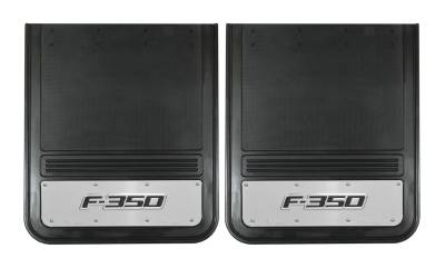 Gatorback - Gatorback 21"x24" Rear Dually Black Mud Flaps F350 Logo GB2124F350