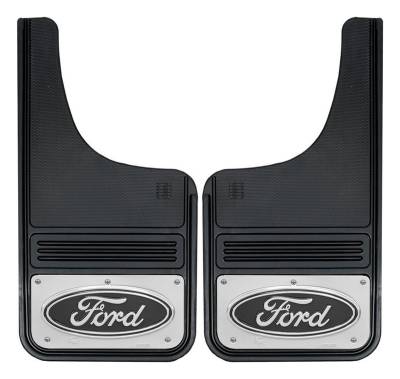 Gatorback - Gatorback 12"x23" Cut-Style Black Mud Flaps Ford Oval Logo GB1223CUTF-B