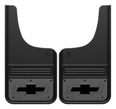 Gatorback - Gatorback 12"x23" Cut-Style Black Mud Flaps Bowtie Logo GM1223CUTBT