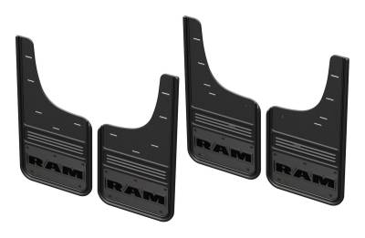 Gatorback - Gatorback 12" Black Front/Rear Mud Flap Set for Ram 1500 GCR34K-GMRT