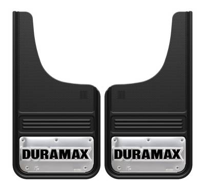Gatorback - Gatorback 12"x23" Cut-Style Black Mud Flaps Duramax Logo GB1223CUTDX-2