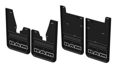 Gatorback - Gatorback 12" Black Front/Rear Mud Flap Set for Ram 2500/3500 GCR36K-RTW