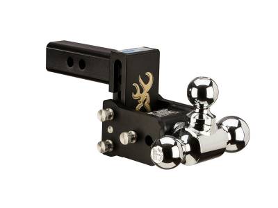 B&W Trailer Hitches - B&W Hitch TS10047BB Tow & Stow 2" Shank 3" Drop Tri-Ball Browning