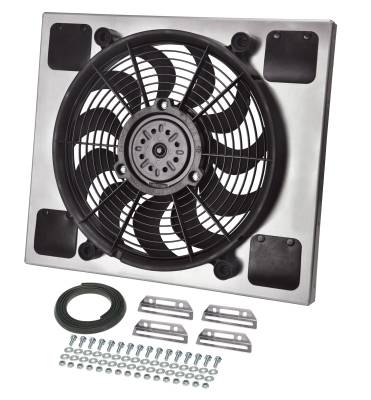 Derale - Derale 16817 Powerpack High Output Single 14" Electric Fan/Aluminum Shroud Kit