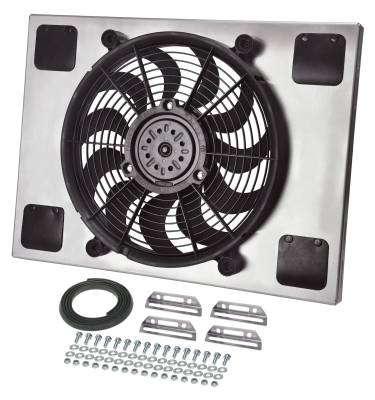 Derale - Derale 16827 Powerpack High Output Single 14" Electric Fan/Aluminum Shroud Kit