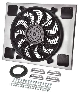 Derale - Derale 16820 Powerpack High Output Single 14" Electric Fan/Aluminum Shroud Kit