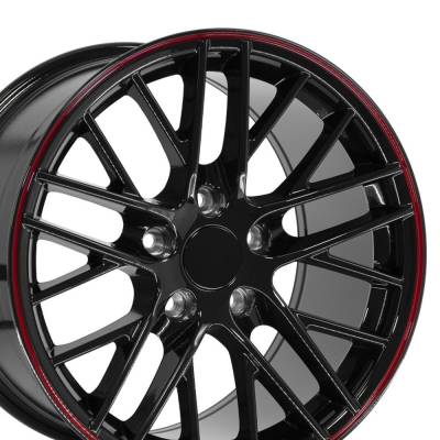 OE Wheels LLC - OE Wheels CV08A 17x9.5 5x4.75 54mm Black CV08A-17095-5475-54BR