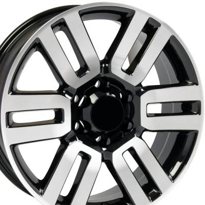 OE Wheels LLC - OE Wheels TY10 20x7 6x5.5 15mm Black/Machined TY10-20070-6550-15MB