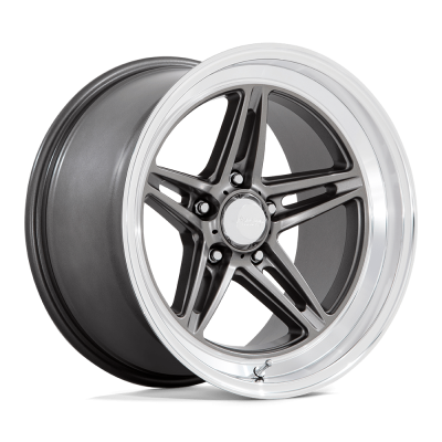 American Racing Vintage - American Racing VN514 GROOVE 18x7 5x4.5 0mm Anthracite/Milled VN514AD18701200