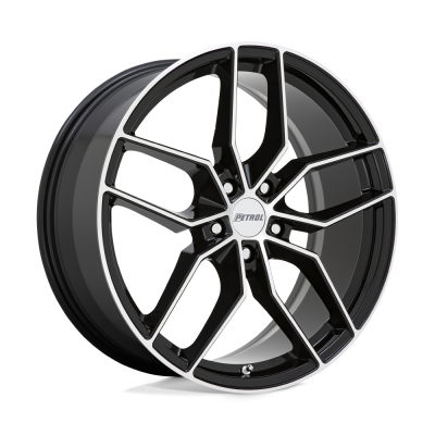 Petrol - Petrol Wheels 1880P5C405112B66 P5C 18x8 5x112 40mm Gloss Black w/Machined Face