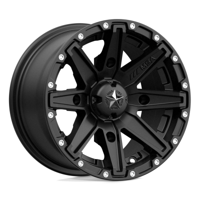 MSA Offroad Wheels - MSA Wheels M33-02710 M33 CLUTCH 12x7 4x110 10mm Satin Black