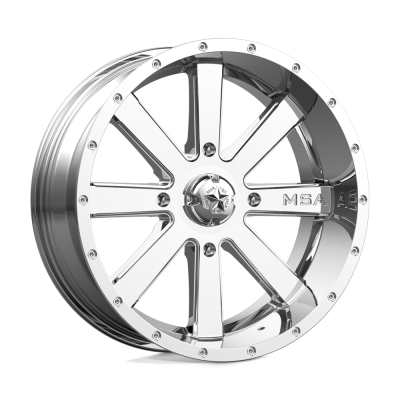 MSA Offroad Wheels - MSA Wheels M34 FLASH 22x7 4x156 0mm Chrome M34-022756C