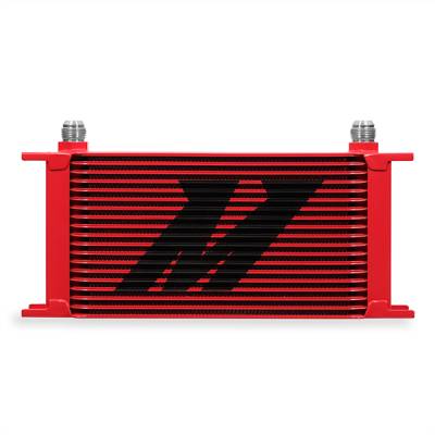 Mishimoto - Mishimoto MMOC-19RD Universal 19-Row Oil Cooler Red