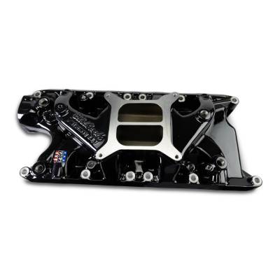 Edelbrock - Edelbrock 2121-BP Performer Intake Manifold Black Plasma Finish for SBF Ford