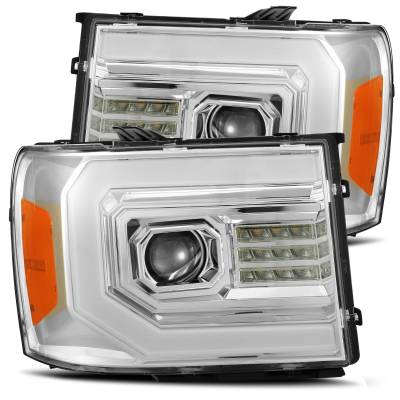 AlphaRex - AlphaRex 880096 Chrome LED Projector Headlights for 07-13 Gmc Sierra
