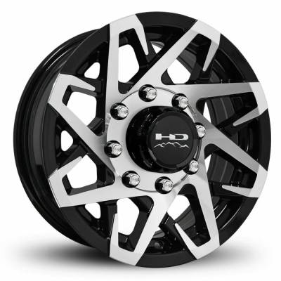 HD Wheels - HD Wheels CY1660820BK Canyon 16x6 8x6.5 0mm Gloss Black/Machined