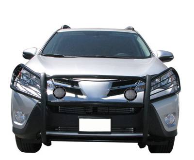 Black Horse Off Road - Black Horse 17A093902MA-PLFB Black Grille Guard w/LED for 06-18 Toyota RAV4
