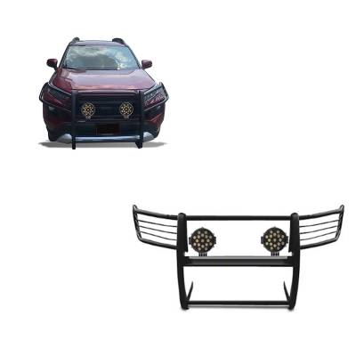 Black Horse Off Road - Black Horse 17A093904MA-PLB Black Grille Guard w/LED for 19-24 Toyota RAV4
