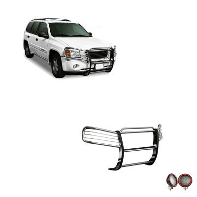 Black Horse Off Road - Black Horse 17GD26MSS-PLFR SS Grille Guard w/LED for 02-09 GMC Envoy