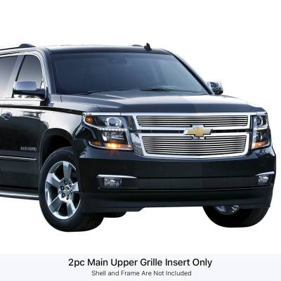 APS - APS Stainless Billet Grille-Polish 15-20 Chevrolet Tahoe/Suburban GR03FFC20S