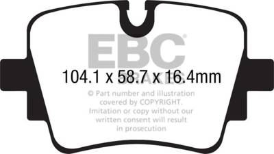 EBC Brakes - EBC Brakes DP32190C Redstuff Ceramic Low Dust Brake Pads for 14-22 F-Type