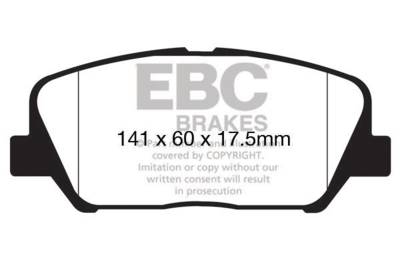 EBC Brakes - EBC Brakes DP32172C Redstuff Ceramic Low Dust Brake Pads