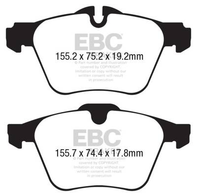EBC Brakes - EBC Brakes DP32189C Redstuff Ceramic Low Dust Brake Pads for 14-21 F-Type