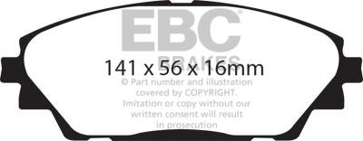 EBC Brakes - EBC Brakes DP32185C Redstuff Ceramic Low Dust Brake Pads for 14-22 3 CX-3