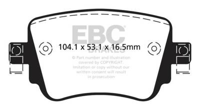 EBC Brakes - EBC Brakes DP32201C Redstuff Ceramic Low Dust Brake Pads