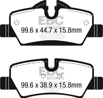 EBC Brakes - EBC Brakes DP32228C Redstuff Ceramic Low Dust Brake Pads for 14-18 Cooper