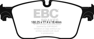 EBC Brakes - EBC Brakes DP32253C Redstuff Ceramic Low Dust Brake Pads