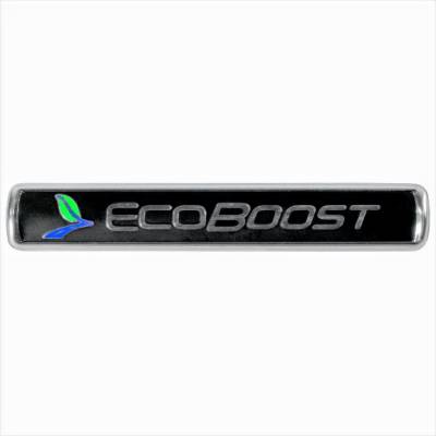 Ford Performance Parts - Ford Performance M-1447-EBBLK EcoBoost Emblems/Badges Black & Silver-Pair